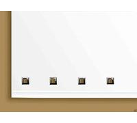 fine star ROLLER BLIND BLINDS CHROME SQUARE EYELET EDGE TRIMABLE WITH FITTING (WHITE, WIDTH 120CM (47") X DROP 160CM (63"))