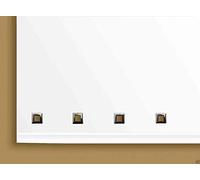 fine star ROLLER BLIND BLINDS CHROME SQUARE EYELET EDGE TRIMABLE WITH FITTING (WHITE, WIDTH 90CM (35") X DROP 160CM (63"))