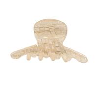 Fine Strand Grip, Mini Octopus Claw with Smooth Edge, Acetic Acid Fastener for Bangs, Compact Size Pearlescent Finish Accessory, Durable High Elasticity Spring for Non-Slip Daily Wear Beige