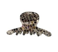 Fine Strand Grip, Mini Octopus Claw with Smooth Edge, Acetic Acid Fastener for Bangs, Compact Size Pearlescent Finish Accessory, Durable High Elasticity Spring for Non-Slip Daily Wear Black