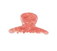 Fine Strand Grip, Mini Octopus Claw with Smooth Edge, Acetic Acid Fastener for Bangs, Compact Size Pearlescent Finish Accessory, Durable High Elasticity Spring for Non-Slip Daily Wear Red