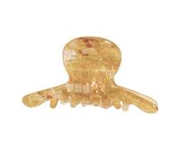 Fine Strand Grip, Mini Octopus Claw with Smooth Edge, Acetic Acid Fastener for Bangs, Compact Size Pearlescent Finish Accessory, Durable High Elasticity Spring for Non-Slip Daily Wear Yellow