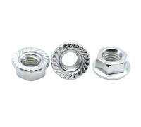 Fine thread Hex Flange nut M8*1.0 M10*1 25 M12*1 5 M14*1. M16*1.5Carbon steel zinc plated Lock Flange Hex Nut(M14x1.5 (2pcs))