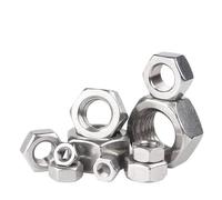 Fine Thread M4 M5 M6 M8 M10 M12 M14 M16 M18 M20 M22 M24 304 A2-70 Stainless Steel Hexagon Nut Pitch 0.5~2mm(M10x1.0(10pcs))