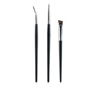 Fine-tip angled eyeliner brush features wooden handle makeup brushes for a detailed look suitable for a variety of occasions
