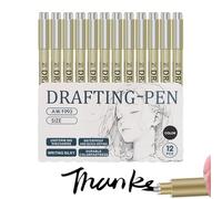 Fine Tip Art Pens, Waterproof Ink Multiliner Pens, Waterproof Drawing Supplies Pencil for Planner Agenda Calendar Journal Note Taking Sketching School Manga Writing Outlining