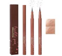 Fine Tip Cosmetic Dot Pen, Brown Casing, Dark Grey Or Warm Brown Shade