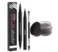 Fine Tip Eyebrow, Pomade Liner Brush, Smudge Proof Pen With Sturdy Style, Precision Brow Device With Sturdy Design, Kit, Beauty Assist For Wedding Party Travel Work Gym Outdoor Sports Dating Daily Use