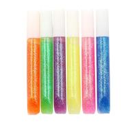 Fine Tip Glitter Glue, Washable Colored Glue Set, 6 Pieces Art Glitter Glue Pens, Rainbow Glue Stick, Washable Glitter, Colored Glue Fine Glue Pens For Family Friends Children