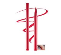 Fine Tip Liquid Eyeliner in Vibrant Red - Waterproof Long Lasting Smudge Proof Formula with Precision Applicator for Sharp Winged Liners and Dramatic Makeup Looks Suitable for Various Eye Shapes