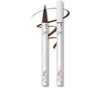 Fine Tip Liquid Eyeliner Pen with Precision Brush for Sharp Winged Looks - Waterproof Smudge-Proof Long-Lasting Formula in Rich Brown Creative Celestial Design Eye Makeup for Professional & Everyday