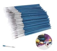 Fine Tip Plastic Brushes, 100 Piece Artist Brush Kit Detail Art Brush Set for Various Painting Applications 165mm Multi-Purpose Painting Brushes Artists and Crafters