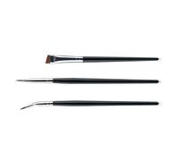 Fine-tipped angled eyeliner brushes, wooden handle makeup brushes, suitable for a variety of occasions and detailed appearance