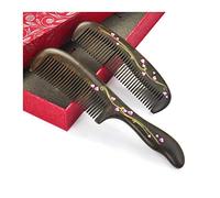 Fine Tooth Comb (2 Packs) Wooden Hair Comb - Anti-Static, Prevent Tangle, Handmade Wooden Comb - [Gift Box] Hair Comb