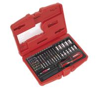 Fine Tooth Ratchet Screwdriver & Accessory Set 51pc - Sealey AK64903 New