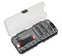 Sealey Ratchet Screwdriver Socket & Bit Set AK64905 – Fine Tooth – 38Pc