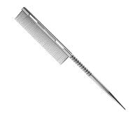 Fine Tooth Tail Comb | Hair Volumizing Brush with Metal Bristles - Ergonomic Hair Styling Detangling Comb