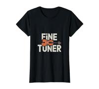 Fine Tuner - Luther Violin Builder Value Graphic T-Shirt, Women, Black, L