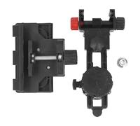 Fine Tuning Bracket Level Adapter 360 Degree Adjustable Support L Shape Pivoting Base with Clip Wall Ceiling Mounted for Level Measuring Layout Tools ABS Material