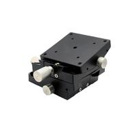 Fine Tuning Goniometer X XY Axis Angular Tilt Slide Table Manual Arc Angle Table Camera Optical Radian Angle Adjustment Table(X Axis-GFG,60x60mm Table)