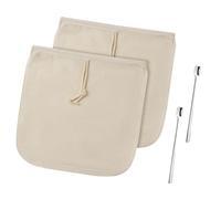 Fine Weave Cold Brew Filter Bag and Silver Spoon Easy Cleaning Efficient Filtration Organic Cotton Cold Brew Filter Bag