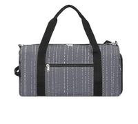 Fine White Line Ing Gym Bag Travel Duffel Bags for Men Women Large Weekender Bags Carry On Overnight Duffle Bag with Shoe Compartment for Workout, style, One Size