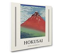 Fine Wind, Clear Morning By Katsushika Hokusai Canvas Print | Gallery Wrapped 30mm Frame Wall Art | 14x14 inches | Ready to Hang | Asian Picture | Living Room Bedroom Lounge Office