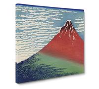 Fine Wind, Clear Morning by Katsushika Hokusai Canvas Print | Gallery Wrapped 30mm Frame Wall Art | 20x20 inches | Ready to Hang | Asian Picture | Living Room Bedroom Lounge Office