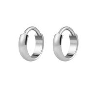 FINE4U 1 Pair Wide Chunky Conch Clicker Rings 10mm Cartilage Hoop Earrings Earlobe Nose Piercing Jewelry, ASTM F136 Titanium Cartilage Earrings for Women & Men, Body Implant Grade Nose Rings