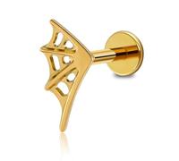 FINE4U - 16G 6mm 8mm ASTM F136 Titanium Cartilage Piercing Jewelry Stud for Tragus Helix Conch Flat, Titanium