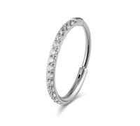 FINE4U ASTM F136 Titanium 20g Piercing Jewelry Hoop 6mm 8mm 10mm 12mm for Forward Helix, Helix, Tragus, Rook, Conch, Lobe, Titanium