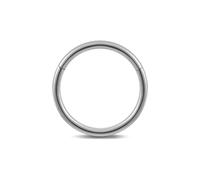 FINE4U ASTM F136 Titanium Hoop Piercing Jewelry 16G 6mm 8mm 10mm 11mm 12mm,Hypoallergenic Hinged Clicker for Septum, Cartilage, Conch, Helix, Rook, Tragus, Daith, Titanium, no gemstone