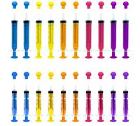 FINEASY 20 Pack Plastic Syringe with Cap 10ml & 5ml, Colourful Syringe Reusable, Disposable Sterile Syringes for Baby Medicine Dispensing Scientific Labs Measuring Animal Feeding Plant Watering