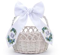 FineCheer 1 Pcs Easter Greek Orthodox Pascha Basket Bow Ribbon with Xb Decoration 56"x 5.11" Embroidered Pascha Ribbon Easter Religious Gift for Communion Prosphora Gr ood Blessing Baskets