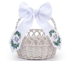 FineCheer 1 Pcs Easter Greek Orthodox Pascha Basket Bow Ribbon with Xb Decoration 56"x 5.11" Embroidered Pascha Ribbon Easter Religious Gift for Communion Prosphora Gr ood Blessing Baskets