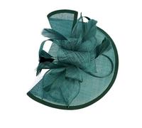 Finecy In Fascinator Wedding Hat for Women Headwear Ladies Race Royal Ascot Cocktail Tea Party Derby Hat with Headband and Clip (UK, Numeric, 4, 5, Green)