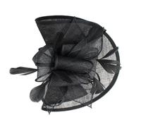 Finecy In Fascinator Wedding Hat for Women Headwear Ladies Race Royal Ascot Cocktail Tea Party Derby Hat with Headband and Clip (UK, Numeric, 4, 5, Black)