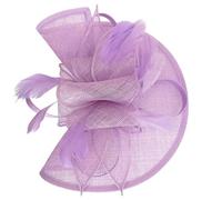 Finecy In Fascinator Wedding Hat for Women Headwear Ladies Race Royal Ascot Cocktail Tea Party Derby Hat with Headband and Clip (UK, Numeric, 4, 5, Lilac)