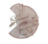 Finecy In Fascinator Wedding Hat for Women Headwear Ladies Race Royal Ascot Cocktail Tea Party Derby Hat with Headband and Clip (UK, Numeric, 4, 5, Nude Pink)