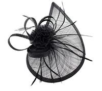 Finecy In - Ladies Wedding Races Cocktail Hat Occasion Fascinator (Black)