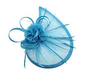 Finecy In - Ladies Wedding Races Cocktail Hat Occasion Fascinator (Sky Blue)