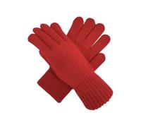 Finecy In - Ladies Women Gloves Fashion Plain Knitted Gloves Touch Screen Full Finger Mittens Soft (Red, One Size)
