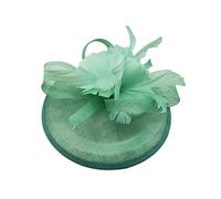 Finecy In New Women Ladies Feather Pillbox Fascinator Headband Wedding Royal Ascot Formal Race (Light Green)