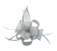 Finecy In New Women Ladies Small Feather Flower Hair Hat Fascinator Clip Pin Party Wedding Royal Ascot Race Baby Blue