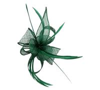 Finecy In New Women Ladies Small Feather Flower Hair Hat Fascinator Clip Pin Party Wedding Royal Ascot Race Green