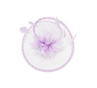 Finecy In Round Spiral Circular Fascinator Wedding Hat for Women Headwear Ladies Race Royal Ascot Cocktail Tea Party Derby Hat with Headband and Clip (UK, Numeric, 4, 5, Lilac)