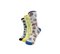 Finecy In Women’s Colourful Gift Box Bamboo Socks - 3 Pairs Cute Patterned Socks in Box - Animal, Fruit & Floral Designs - Gift for Her, Birthday, Christmas or Mother’s Day (Brown Flowers)