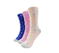 Finecy In Women’s Colourful Gift Box Bamboo Socks - 3 Pairs Cute Patterned Socks in Box - Animal, Fruit & Floral Designs - Gift for Her, Birthday, Christmas or Mother’s Day (Dots)