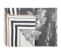 Finecy In Wool Blend Textured Blanket Scarf - Scarf Women Pashmina Shawl, Winter Scarfs Women, Large Wrap, Warm Scarf, Trees Ladies Scarves Long Wraps, Womens Gifts (Grey)
