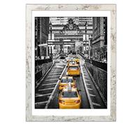 Finefrarm 12x16 Frames Display 11x14 Picture with Mat or 12 x 16 Photo Without Mat Rustic Style Picture Frame Wall Art for Living Room Wall Mounting Decor